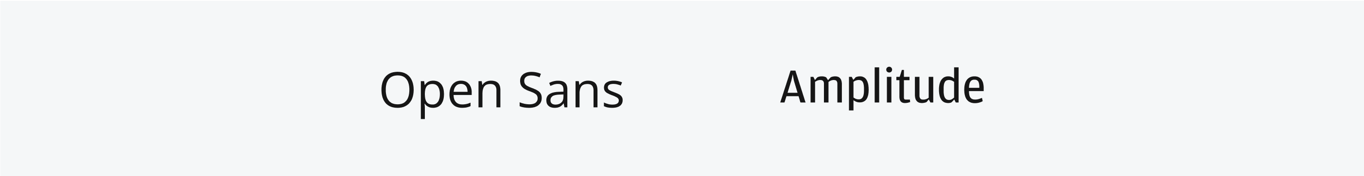Example of Open Sans and Amplitude font